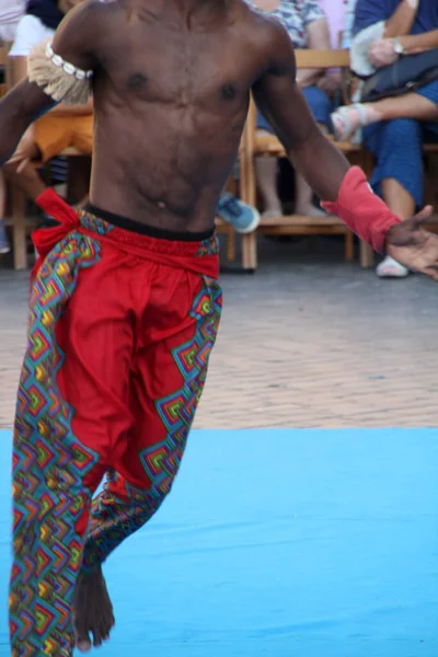 Lidový Tanec Keni Pouličním Festivalu — Stock fotografie