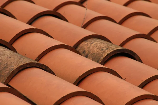 Techo Baldosas Una Casa — Foto de Stock