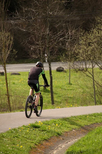 Cykling Stadsmiljö — Stockfoto