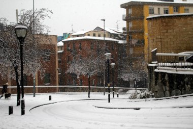 Bilbao 'da karlı bir gün