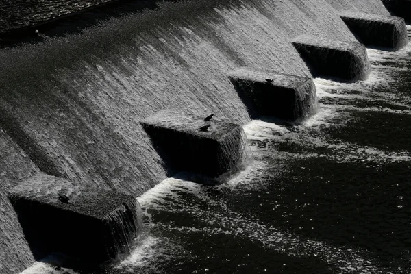 Rio Durante Degelo Primavera — Fotografia de Stock