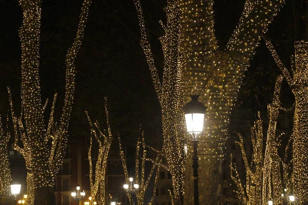 Luzes Natal Rua — Fotografia de Stock