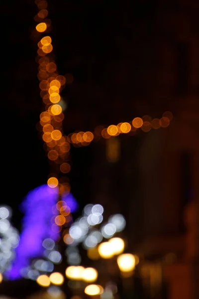 Luci Natale Strada — Foto Stock
