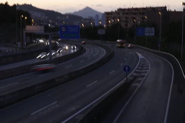 Verkehr Einer Städtischen Straße — Stockfoto