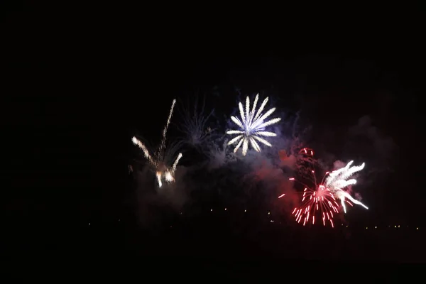 Exhibition Fireworks Night — Stock Photo, Image