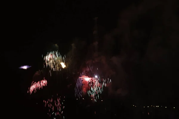 Ausstellung Von Feuerwerk Der Nacht — Stockfoto