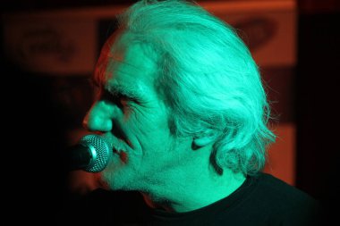 Konserde şarkı söylemek.