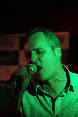 Konserde şarkı söylemek.