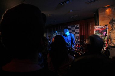 Konserde şarkı söylemek.