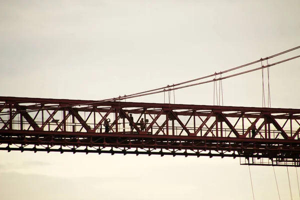 Most Wiszący Biscay Portugalii — Zdjęcie stockowe