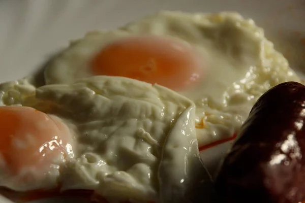 Dish Fried Eggs — Stock Photo, Image