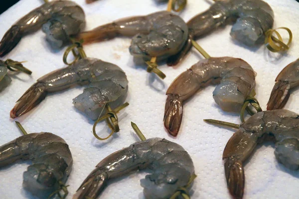 Camarones Listos Para Cocinar —  Fotos de Stock