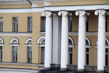 Helsinki şehrinin mimarisi.