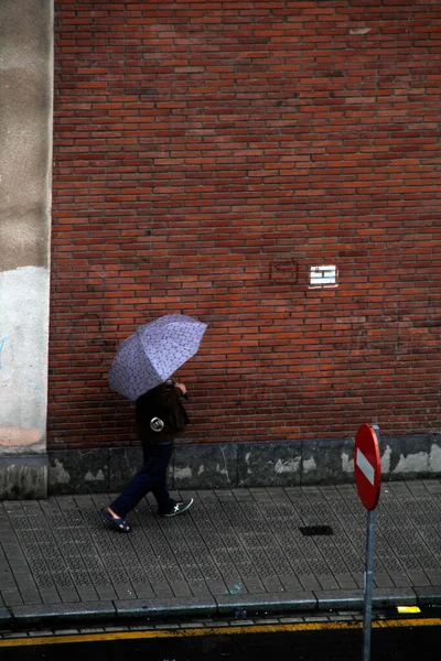 Regentag Der Stadt — Stockfoto