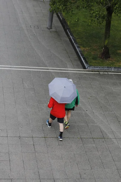 Дождливый День Городе — стоковое фото