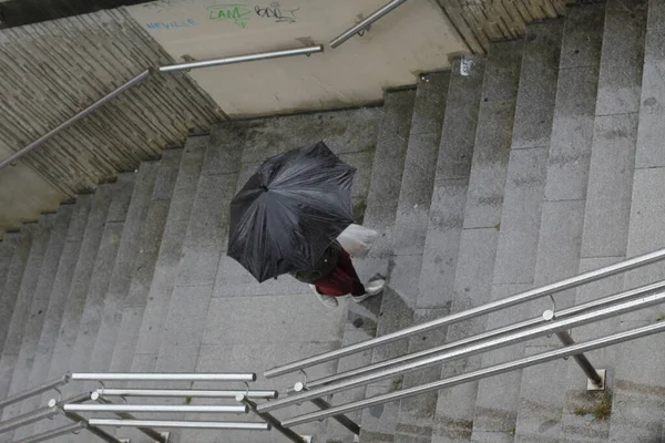城市里的雨天 — 图库照片