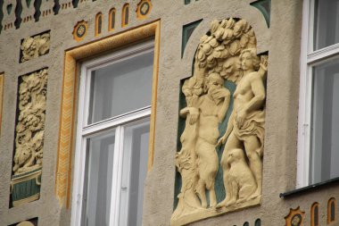 Münih şehir merkezinde mimarlık