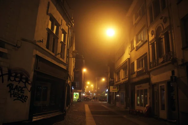Antwerpen Óvárosa Éjszaka — Stock Fotó