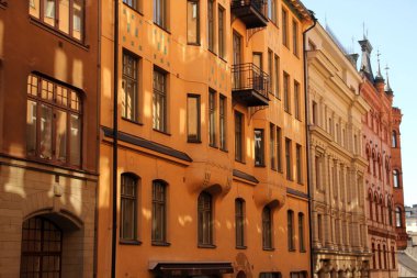 Stockholm, İsveç şehir merkezinde bir bina.