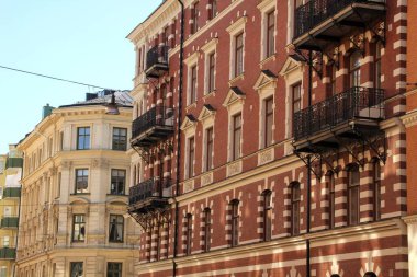 Stockholm, İsveç şehir merkezinde bir bina.