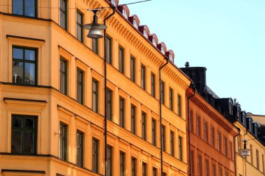 Stockholm, İsveç şehir merkezinde bir bina.