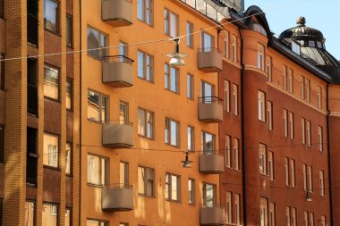 Stockholm, İsveç şehir merkezinde bir bina.