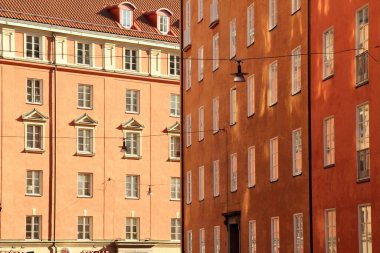 Stockholm, İsveç şehir merkezinde bir bina.