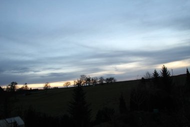 Geceleri Almanya 'nın iç kesimlerinde manzara