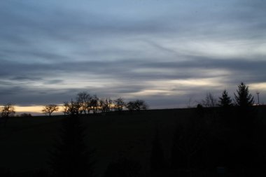 Geceleri Almanya 'nın iç kesimlerinde manzara