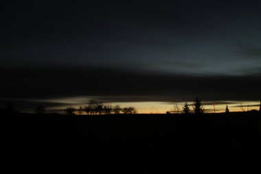 Geceleri Almanya 'nın iç kesimlerinde manzara