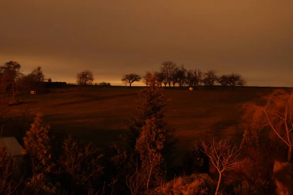 夜のドイツ内陸部の風景 — ストック写真