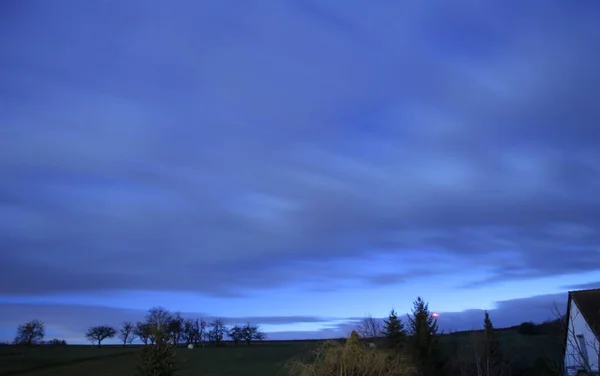 Landschaft Landesinneren Deutschlands Bei Nacht — Stockfoto