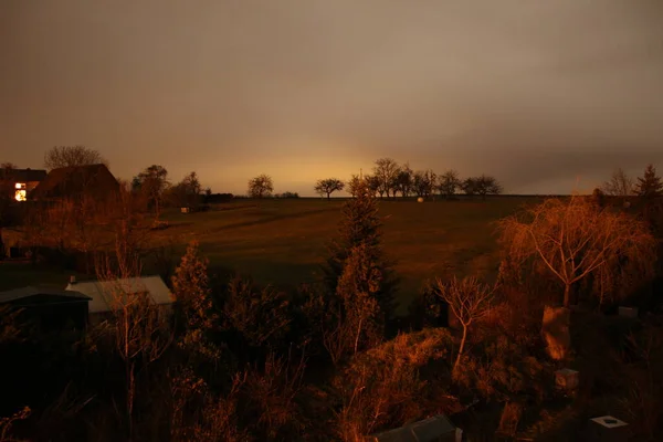 Geceleri Almanya Nın Kesimlerinde Manzara — Stok fotoğraf