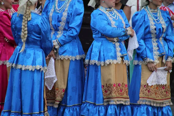 Russische Volkstanzausstellung Einem Straßenfest — Stockfoto