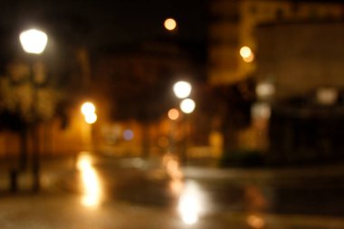 Bokeh efektli şehir ışıkları