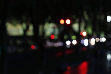 Bokeh efektli şehir ışıkları