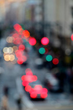 Bokeh efektli şehir ışıkları