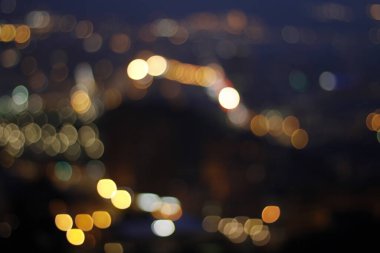 Bokeh efektli şehir ışıkları