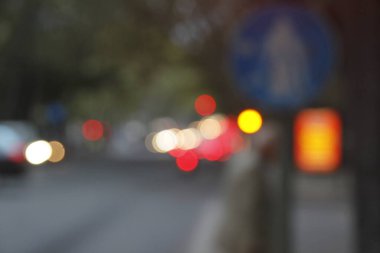 Bokeh efektli şehir ışıkları