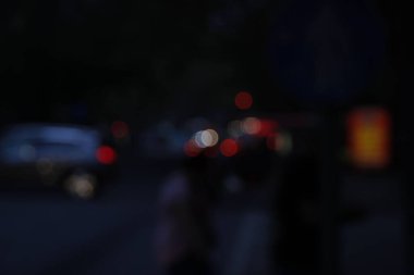 Bokeh efektli şehir ışıkları