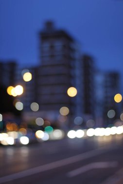 Bokeh efektli şehir ışıkları