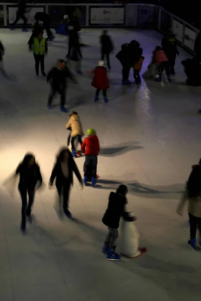 Patinoire Dans Une Rue Bilbao — Photo