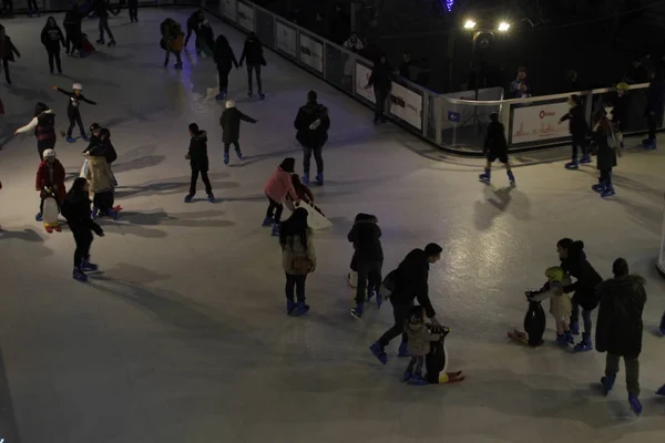 Patinoire Dans Une Rue Bilbao — Photo