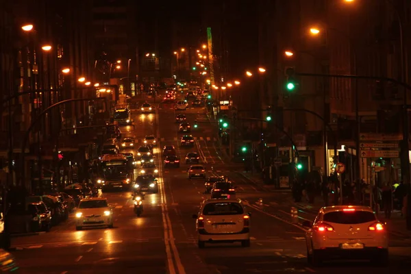 Tráfico Una Carretera Urbana — Foto de Stock