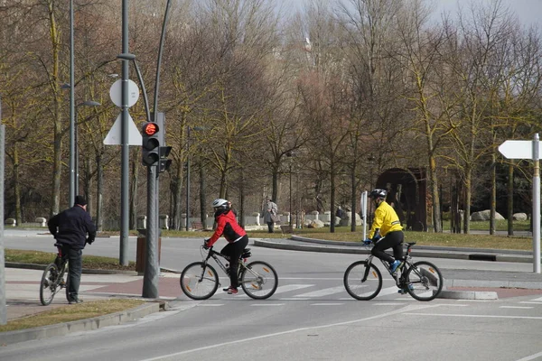 Radfahren Einer Städtischen Umgebung — Stockfoto