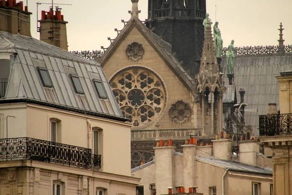 Catedral Notre Dame Antes Queima Paris — Fotografia de Stock