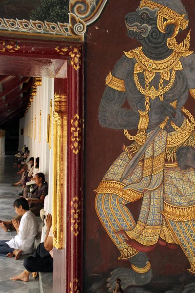 Bangkok Taki Bir Tapınağın Detayları — Stok fotoğraf