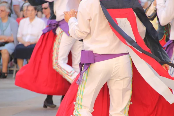 Traditionell Baskisk Dans Gatufestival — Stockfoto