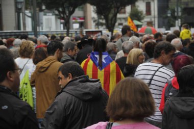 Bask Ülkesi ve Katalonya 'nın bağımsızlığını isteyen gösteri