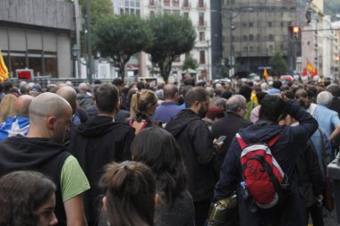 Bask Ülkesi ve Katalonya 'nın bağımsızlığını isteyen gösteri